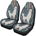thumbnail image 1 of Adorables fundas para asientos delanteros de automóvil con flores de llama y alpaca solo para mujeres y hombres. Protección del asiento envolvente para v, 1 of 5