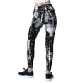 thumbnail image 2 of Women's MSX by Michael Strahan Black Pittsburgh Steelers Serena Tie-Dye Leggings, 2 of 3