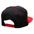 thumbnail image 4 of Flag Pattern Soda Embroidered Wool Blend 2 Tone Classic Snapback - Black Red OSFM, 4 of 5
