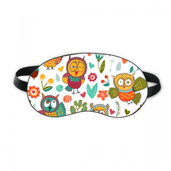 Flowers s Owls Hand Painting Drawing Sleep Eye Shield Soft Night Blindfold Shade Cover
