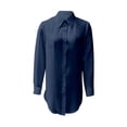 thumbnail image 4 of Oversized Tshirts For Women Slit Side V Neck Long Sleeve Button Down Fashion Blouse, 4 of 6