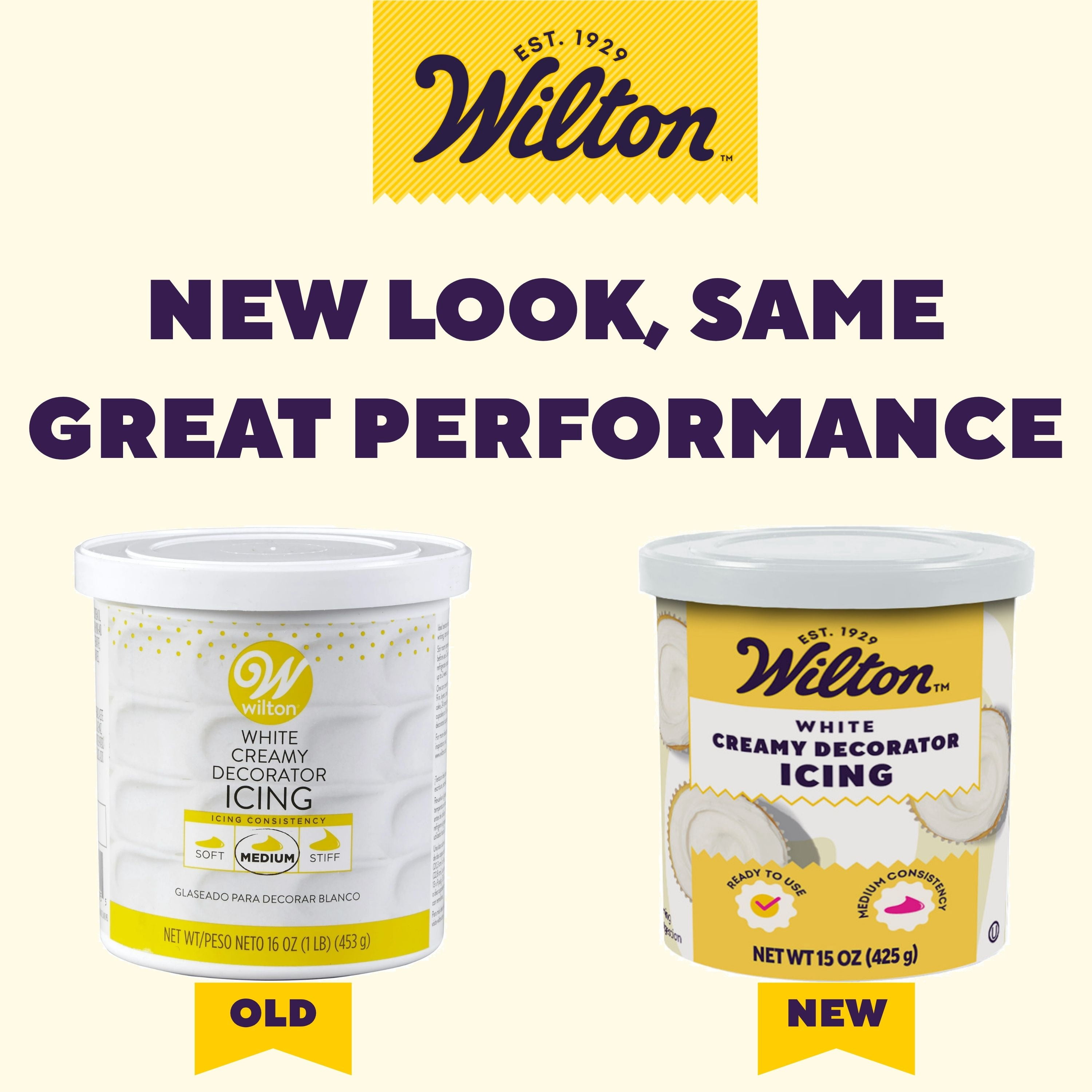 Wilton Ready-to-Use Medium Consistency White Buttercream Frosting, 1 Lb. Tub