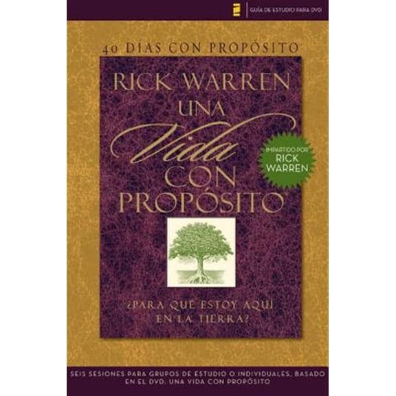 Pre-Owned 40 Dias Con Proposito: Vida Con Proposito: Para Que Estoy Aqui en la Tierra? = The Purpose Driven Life DVD Study Guide Paperback