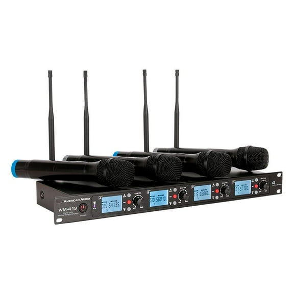 ADJ WMI419 Wireless Microphone System with 4 Cordless Handheld Vocal Mic