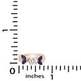 thumbnail image 3 of Marquise & Round Simulated Blue Sapphire & Cubic Zirconia Enhancer Guard 10k Rose Gold Ring Size - 7, 3 of 3