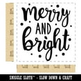 thumbnail image 2 of Merry and Bright Christmas Square Rubber Stamp Stamping Scrapbooking Crafting - Large 2.75in, 2 of 7