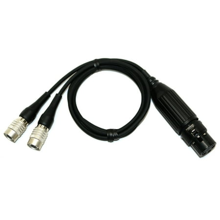 SP-XLRF3-HRS-2 - Sound Professionals  - 3 pin male XLR stereo (unbalanced) to left and right HRS conectors for Audio Technica Unipack Transmitters - to connect AT2022 or AT822 (Best Way To Connect Computer To Tv Wirelessly)