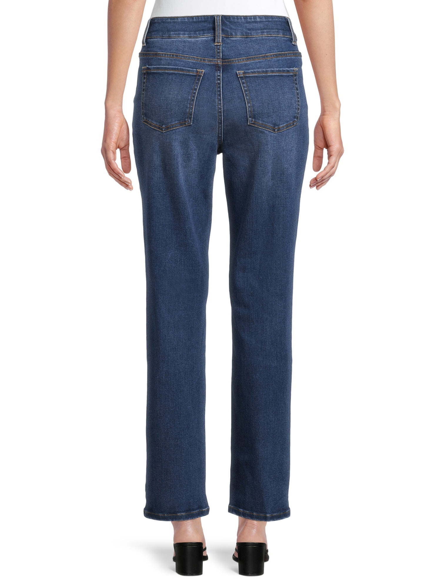 Time and Tru Women's Mid Rise Straight Jeans, 29 Palestine