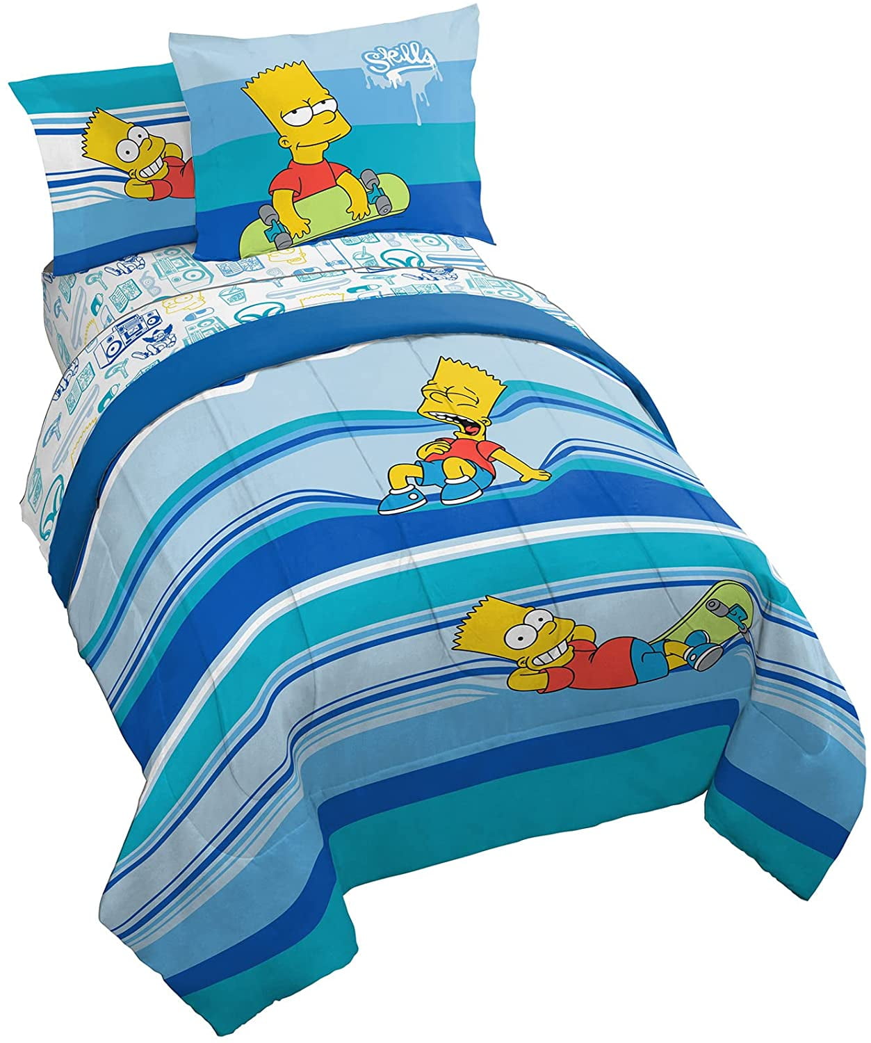 Simpsons Single Fitted Sheet Kids Cotton Bedding 