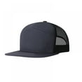 thumbnail image 1 of Square Flat Visor SNAP 7 Panel Mesh Back Trucker Snapback Hat, 1 of 5