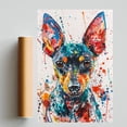 thumbnail image 2 of Miniature Pinscher Dog Poster Wall Art for Bedroom Living Room Funny Graffiti Dog Picture Cool Dog Decor Wall Art, 2 of 6