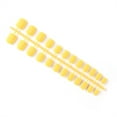 thumbnail image 2 of Qarigey 24 piezas de uñas postizas de ataúd esmerilado de cabeza cuadrada DIY uñas acrílicas de estilo francés exquisitas artificiales para amantes Juegos de manicura 10 amarillo claro Qarigey CE011411-10, 2 of 5