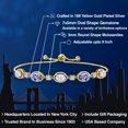 thumbnail image 2 of Gem Stone King 18K Yellow Gold Plated Silver Moissanite and Blue Tanzanite Bracelet for Women | 4.20 Cttw | Gemstone Birthstone | Oval 7X5MM | Fully Adjustable 9 inch, 2 of 6