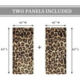 thumbnail image 4 of Brown Curtains 42Wx63H Inch Rod Pocket Leopard Print Bedroom Decor for Women Men Wild Safari Animal Skin Pattern Cheetah Fur Retro Wildlife Art Printed Living Room Window Drapes 2 Panels, 4 of 5