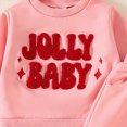 thumbnail image 5 of Paguaki Baby Boy Clothes Fall Winter Outfits Christmas Santa And Jolly Baby Print Crewneck Sweatshirt Casual Pants 2Pcs Clothes Set Toddler Boy Outfits, 5 of 6
