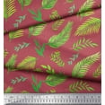 thumbnail image 3 of Soimoi Brown Poly Georgette Fabric Palm Leaves Print Fabric by the Yard 42 Inch Wide, 3 of 3