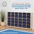 thumbnail image 6 of ECR4Kids Scoop Front Plastic Storage Bins, Multipurpose Organization, Navy, 30-Piece, 6 of 9