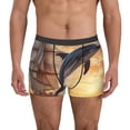 thumbnail image 2 of Bingfone Sailing Dancing Dolphin Men's Underwear - Casual Stretch Boxer Briefs-Small, 2 of 7
