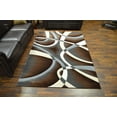 thumbnail image 5 of PREMIUM 3D Hand Carved Modern 5x7 5x8 Rug Contemporary 2305 Espresso Brown, 5 of 9
