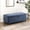 Blue, variant on Foam Cushioned Seat | Adds Mid - Century Modern Style to Home | Declutters Space with Storage Compartment