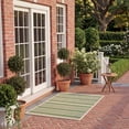 thumbnail image 5 of Safavieh Courtyard Caroline Striped Indoor/Outdoor Area Rug, Green/Beige, 2'7" x 5', 5 of 18