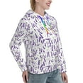thumbnail image 6 of Daiia Lavender Flowers Pattern Women's Fashion Hoodies & Sweatshirts with Kangaroo Pocket Hooded Sweatshirt with Eye-catching Drawstrings-Large, 6 of 7