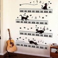 thumbnail image 4 of Cartoon Piano Keys Cat Pvc Wall Stickers Kids Rooms Musical Cats Decal Living Room Bedroom, 4 of 5