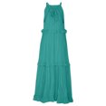 thumbnail image 5 of hotojiny Maxi Dresses for Women 2025 Summer Sleeveless Halter Neck Tiered Dress Flowy Tie up Ruffle Hem Beach Vaction Boho Dresses, 5 of 7