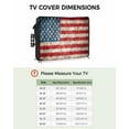 thumbnail image 2 of Outdoor Tv Cover 50 To 55 Inch, Vintage Mottled American Flag Waterproof And Weatherproof Tv Covers Tv Display Protectors For Outside Flat Screen Tv 48x30x4.5In, 2 of 6