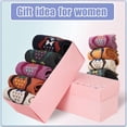 thumbnail image 6 of JIANFANG Socks Women, Soft Knit Wool Winter Thick Warm Cabin Fuzzy Crew Women Socks 5 Pack, 6 of 6
