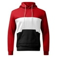 thumbnail image 1 of Gibobby Sudadera para Hombre Sudadera DE Bloques con Capucha Colores Stretch Hombre Hoodie Sudaderas con Capucha para Hombre(Rojo,G), 1 of 3