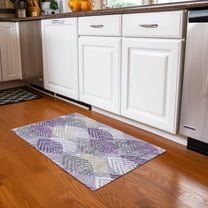 Addison Rugs Chantille Indoor/Outdoor Transitional Floral Purple Washable Rectangle Rug, 1'8" x 2'6"