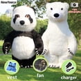 thumbnail image 2 of Disfraz inflable de oso polar panda grande de 2 m/2,6 m/3 m, disfraz de cosplay para fiesta, muñeco de peluche peludo de dibujos animados, ropa para adultos, 2 of 5