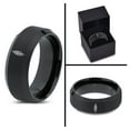 thumbnail image 4 of Tungsten Ring Black Jewelry Gamer Valentines Day Couples Engagement Gifts for Couple Unique Best Dad Ever, 4 of 8