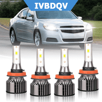 For Chevy Malibu 2008-2012 LED Headlights Combo 4Pcs H11 High Low Beam Bulbs Kit 6000K White