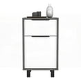 thumbnail image 5 of Smokey Oak/White 27” H Nightstand with Drawer & Cabinet Storage, 5 of 6