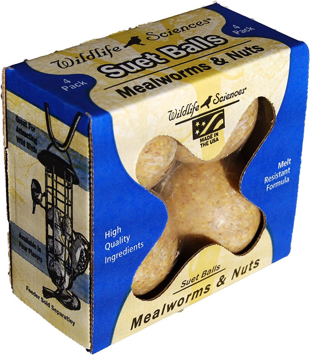 Codllyne Suet Ball, Mealworms and Nut, 4Pack