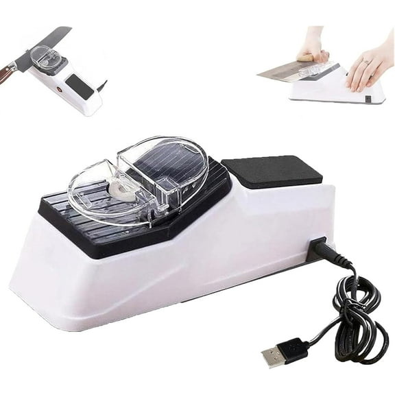 Besynersharp Pro, Electric Knife Sharpener, Knife Sharpener Electric, Professional Electric Knife Sharpeners for Kitchen Knives, 3s Fast Sharpening(AA1pcs)