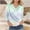 Multicolor A2, variant on Abtuhar Women Long Sleeve Tops Print V Neck Ruffled Neckline Relaxed Straight Hem Light Fabric Fall Shirts
