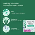 thumbnail image 6 of The Honey Pot Company Herbal Regular Pads with Wings, Organic Cotton Cover, 20 Ct.., 6 of 7
