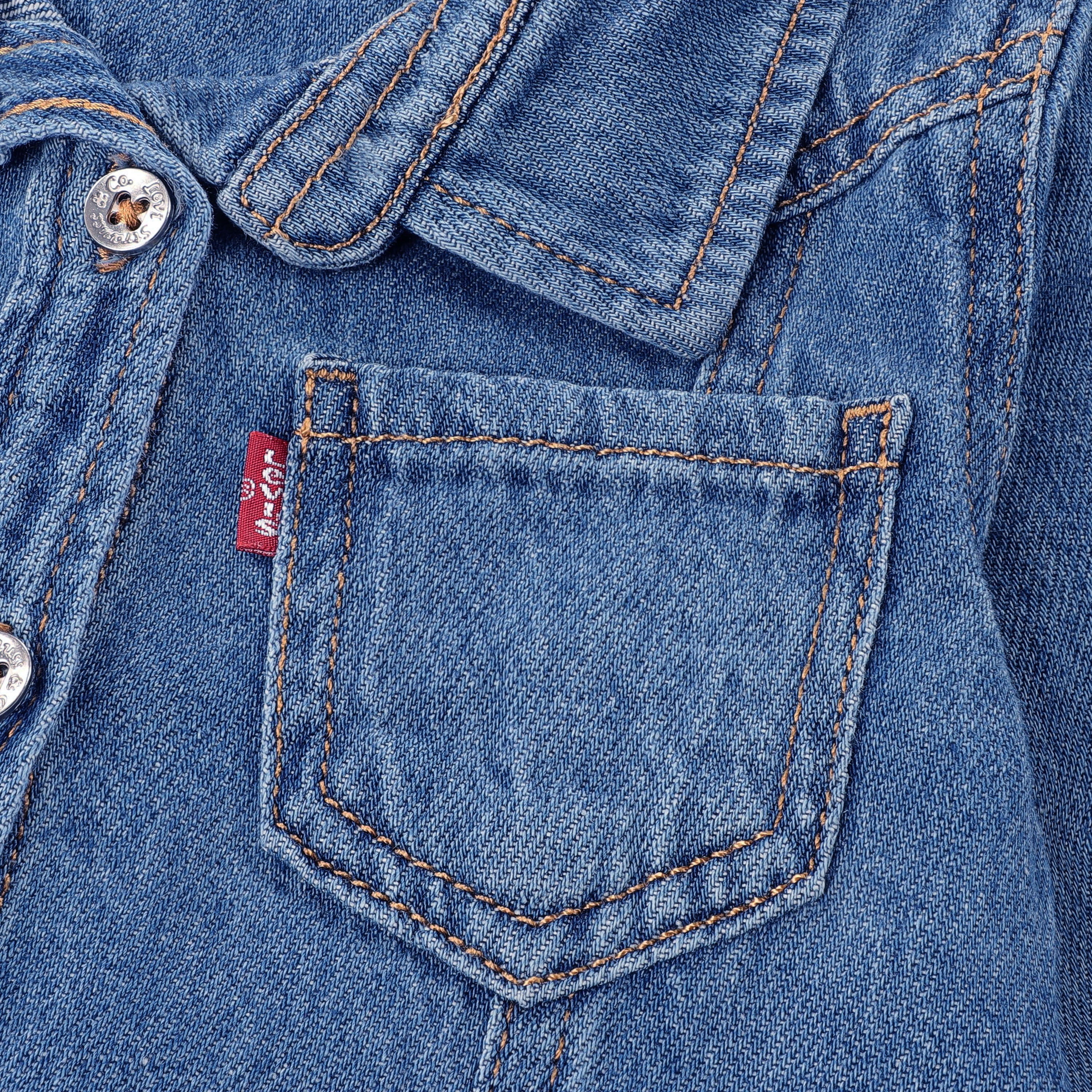 Levi's Girls Western Denim Shirt Dress, Sizes 4-6X