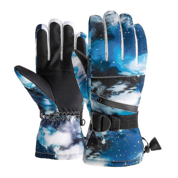 Guantes de esquí ultraligeros de invierno para hombre, guantes cálidos de lana con pantalla táctil para mujer y niño, guantes de Snowboard impermeables para motocicleta, guantes té