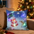 thumbnail image 2 of SLYNSHome Christmas Throw Pillow Cover with LED Lights,Light-up Winter Pillow Cases 18x18 inch Pillowcase Holiday Cushion Case for Couch Bed Sofa Decor, 2 of 7