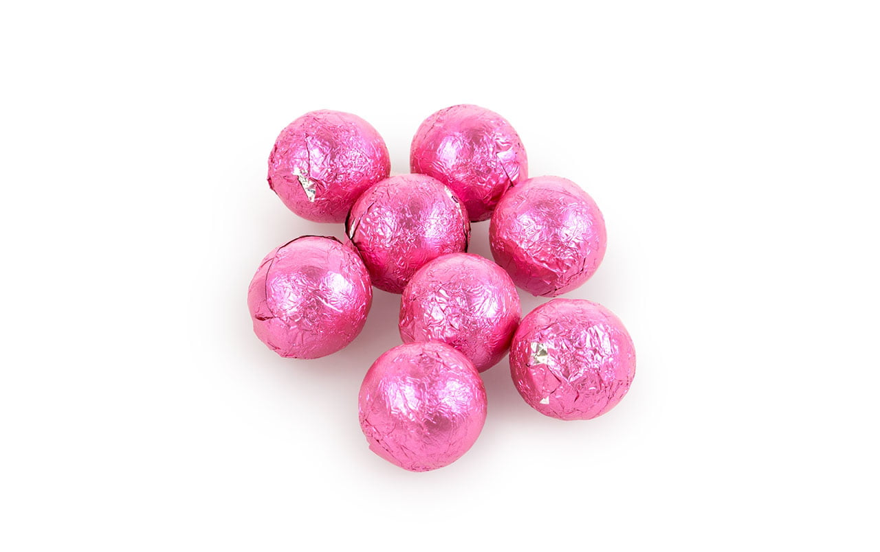 Zfoiled Solid Milk Bright Pink Balls 1 Lb