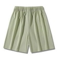thumbnail image 5 of WAENQINLA Men's Quick Dry Beach Shorts with Elastic Waist & Drawstring Solid Color Casual Summer Shorts with Pockets Green Shorts,Size M-3XL, 5 of 5