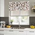 thumbnail image 5 of 2 Pack Valances for Windows, Coffee Beans Window Valances for Living Room/Bedroom/Bathroom, Funny Cartoon Brown Cake Hot Chocolate Cup Light Filtering Kitchen Curtain Valance 54"W x18" L, 5 of 9
