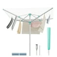thumbnail image 4 of Retractable Outdoor Umbrella Drying Rack-Height Adjustable,164 ft Long Clothesline Holds 5 Laundry Loads,Silver & Green., 4 of 7