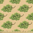 thumbnail image 1 of Natural Color Fabric by the Yard, Repeating Fruit Pattern of Grape Bunches, Decorative Upholstery Fabric for Chairs & Home Accents, 3 Yards, Pastel Brown Lime Green by Ambesonne, 1 of 4