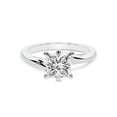 thumbnail image 4 of IGI Certified 1 Carat Princess Shape Lab Grown Diamond Engagement Ring | 14K White Gold | Seraphina Twist Prongs Solitaire Diamond Ring | FG-VS1-VS2 Quality Friendly Diamonds, 4 of 6