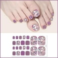thumbnail image 1 of 22Pcs/Sheet Removable Toe Nail Fake Nail Art Fake Nails French Nails Nail Mani Press Set, 1 of 8